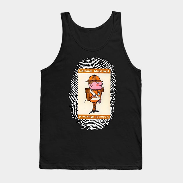 Colonel Mustard from the Clue Board Game Tank Top by Desert Owl Designs